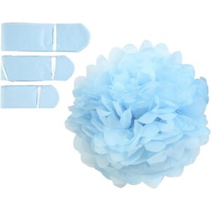 Pappers pompomer ljusblå 3 pack