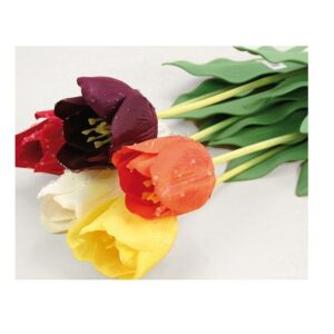 Vit Blomma Konstgjord med regndroppar på