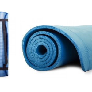 Yoga matta blå ca 180 x 60 cm
